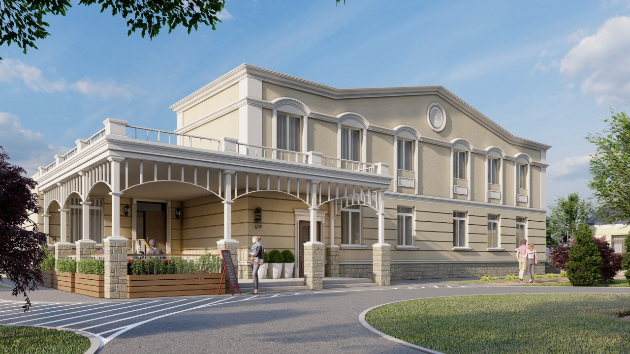 Обложка проекта: Цветовое решение фасадов мини гостиницы в Орловской области