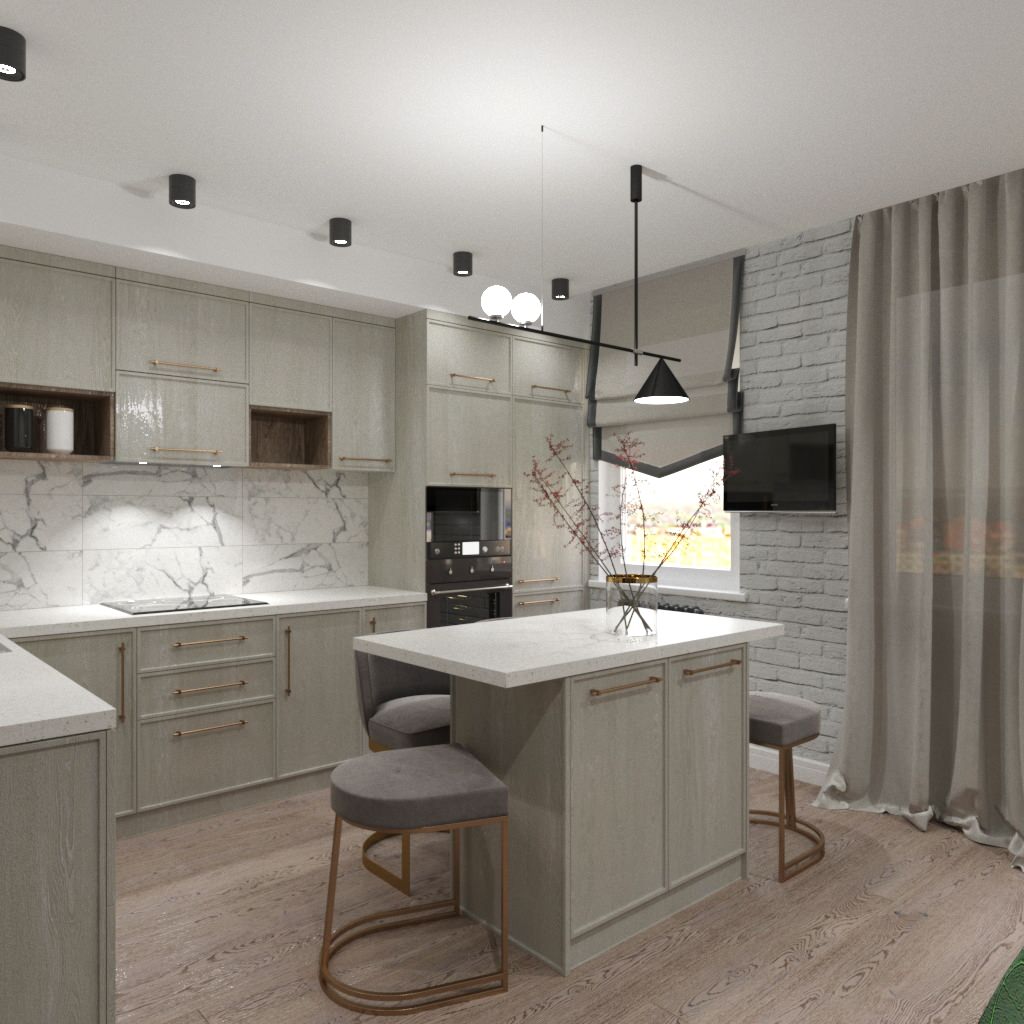 Обложка проекта: Кухня-гостиная в Питере