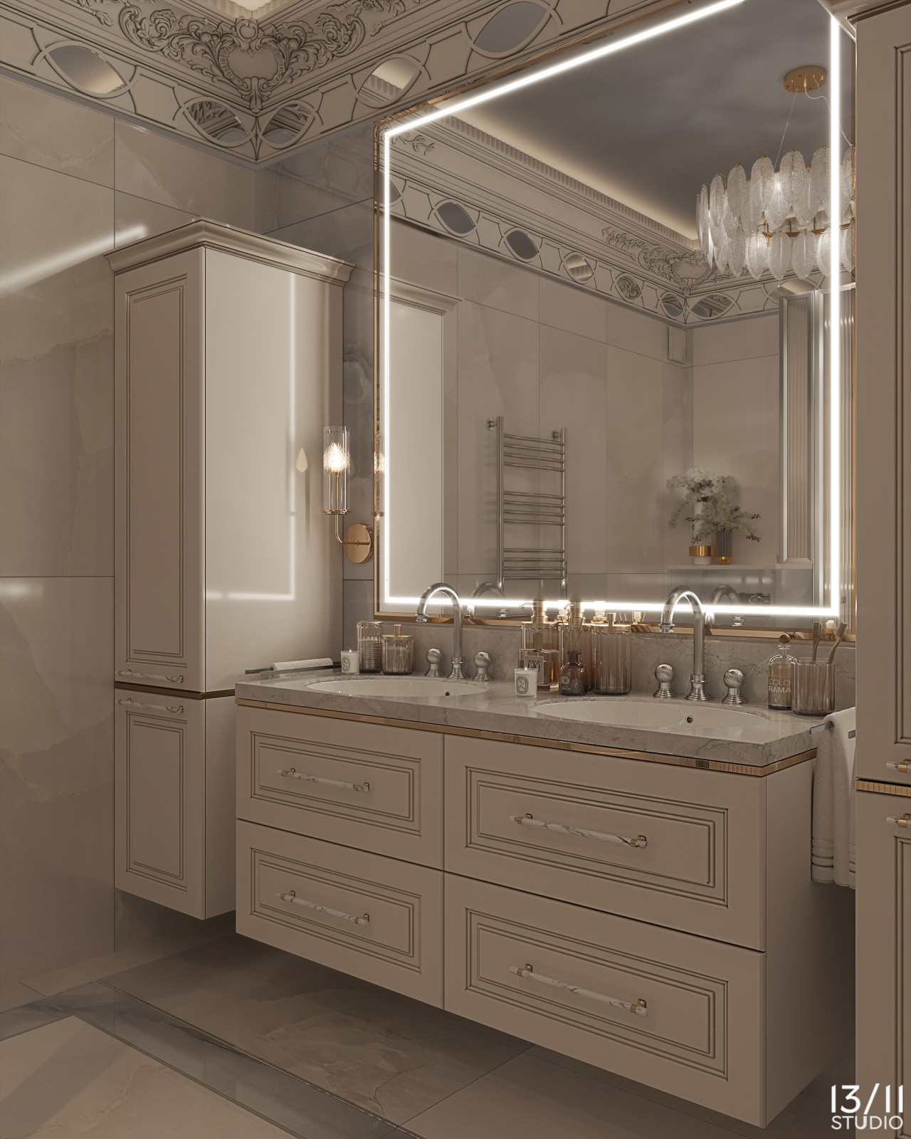 Трехкомнатная квартира в современной классике