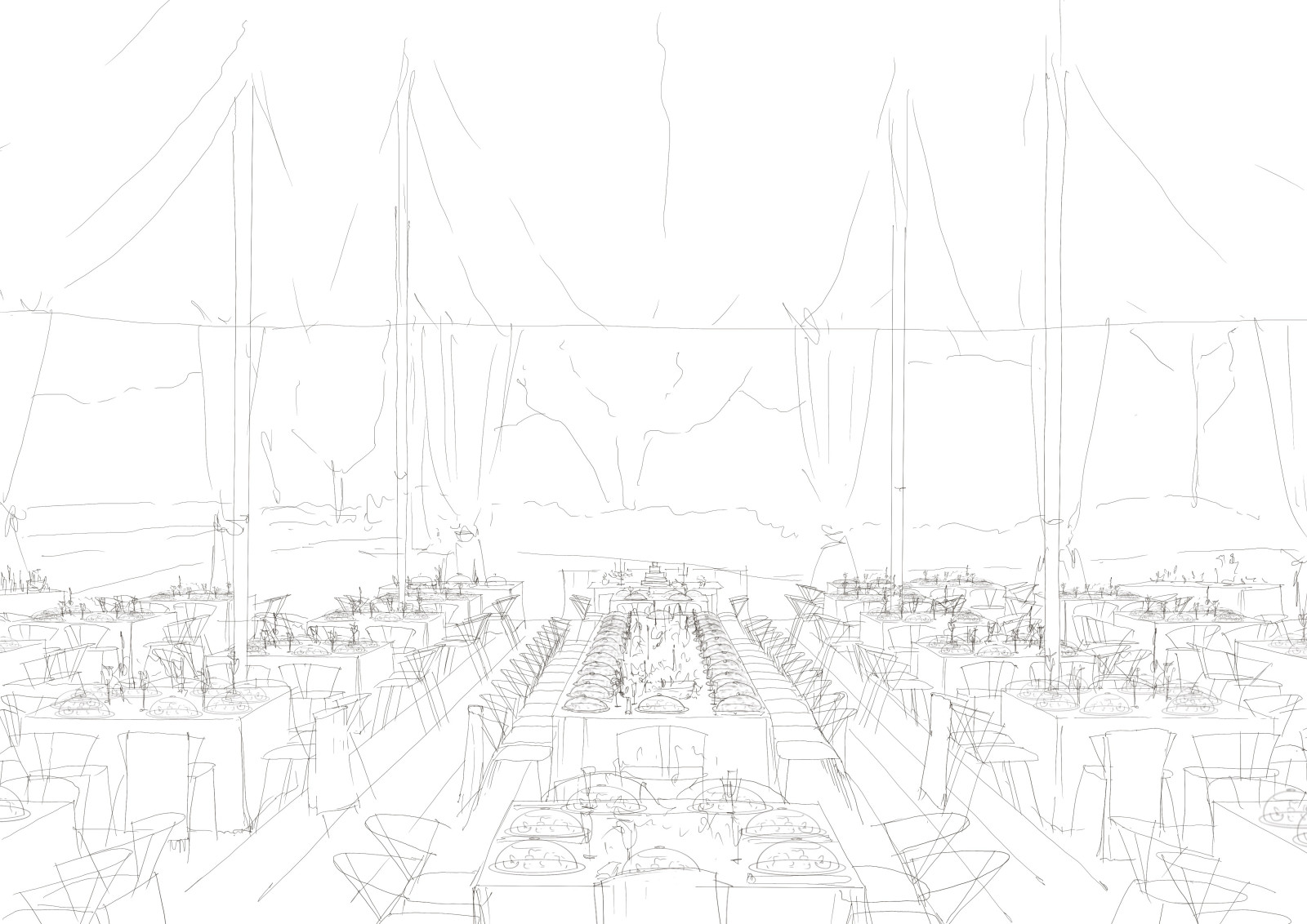 Wedding design sketches by Albina Alieva