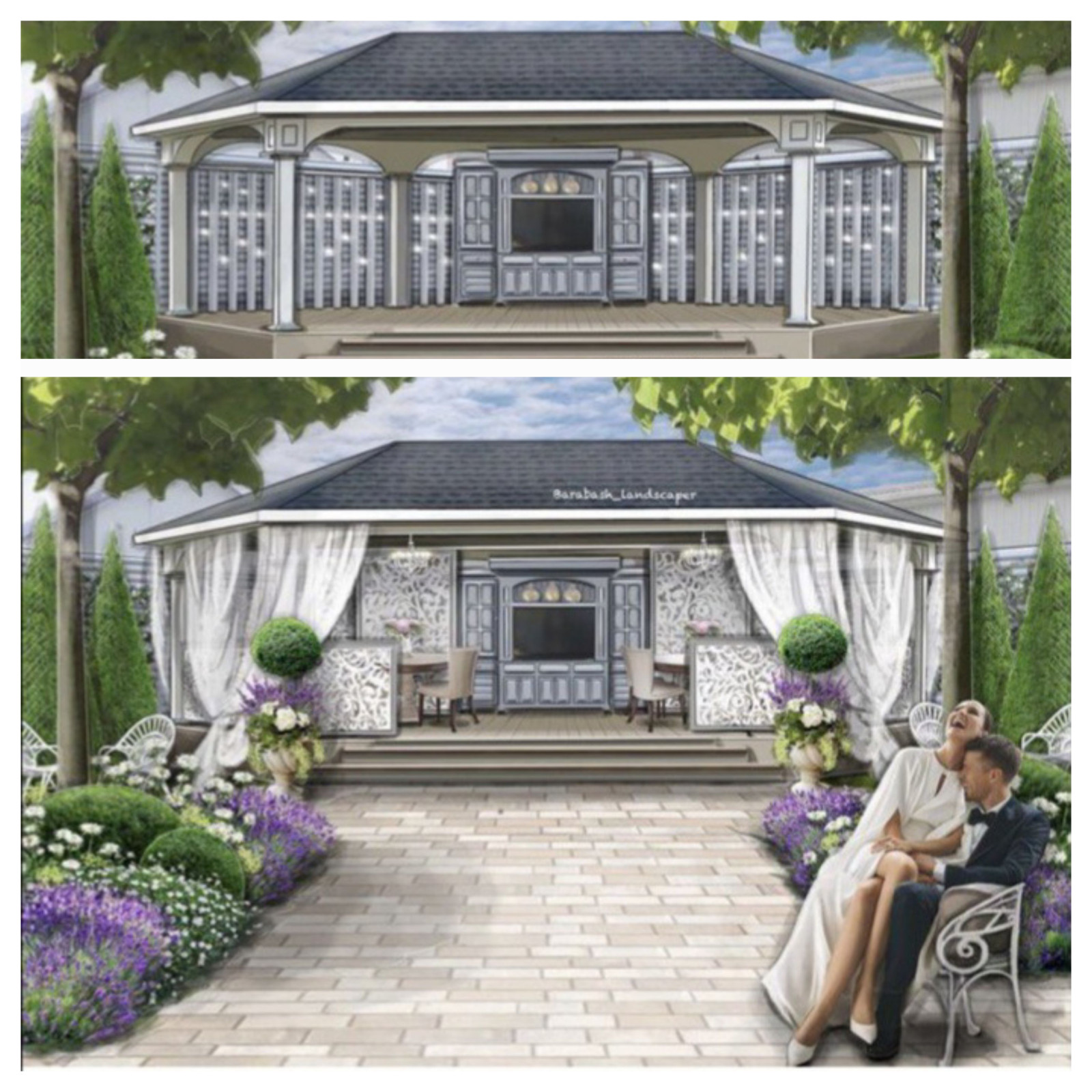 Реализация проекта "Французский дворик"