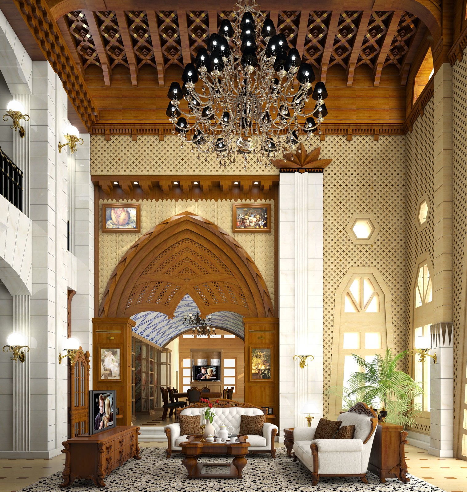 Гостиная комната в частном доме МОСКВА