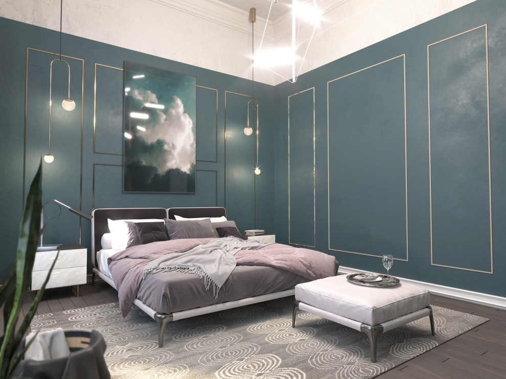 Обложка проекта: Дизайн спальни частного дома 204 кв.м. мкр. Каменское плато, г. Алматы