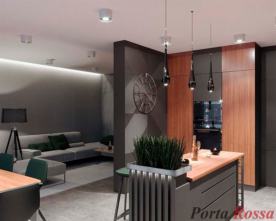 Apartment design in Loft style (64 sq.m)