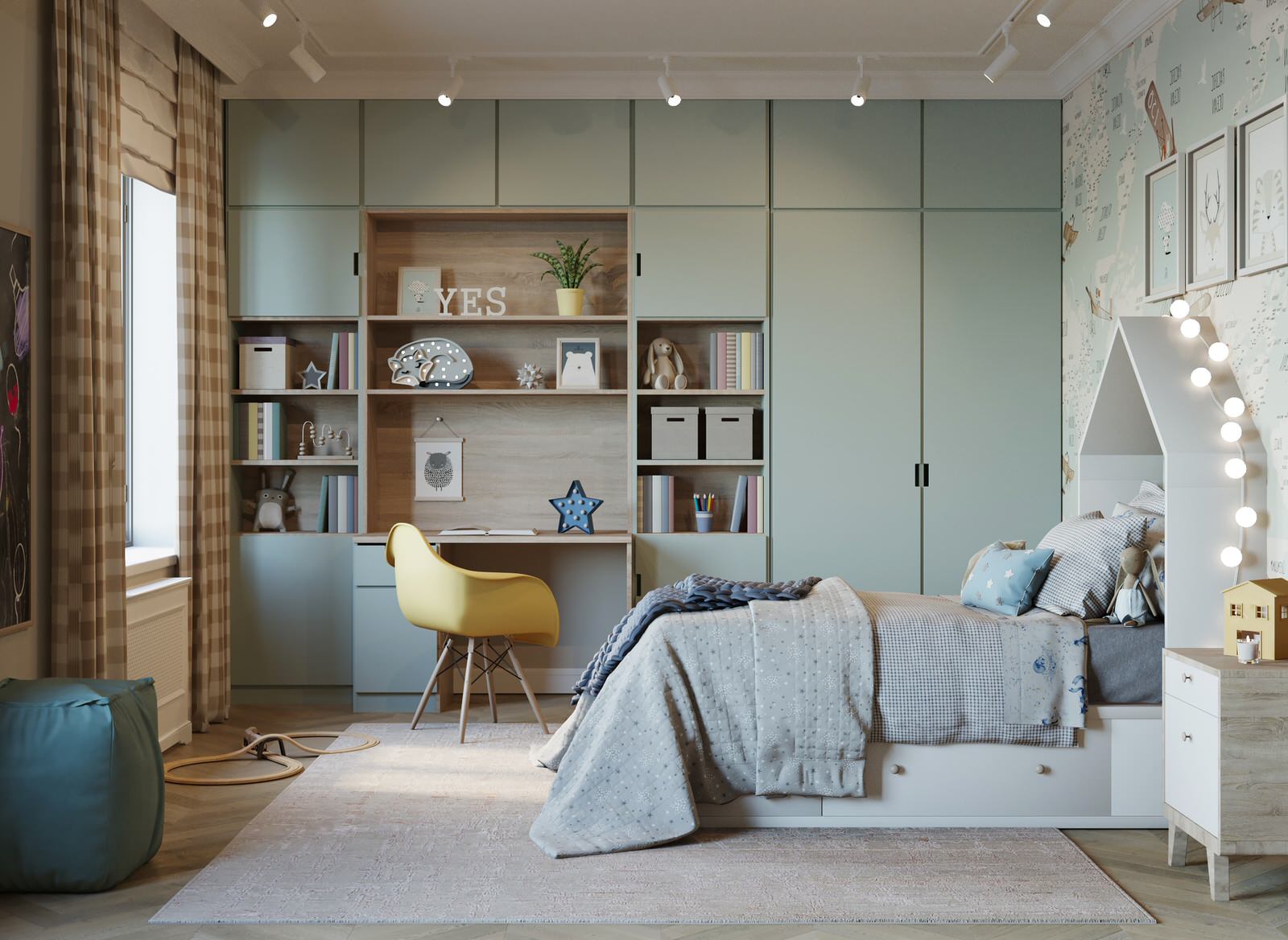 Мягкий эклектичный интерьер квартиры 205 кв.м.