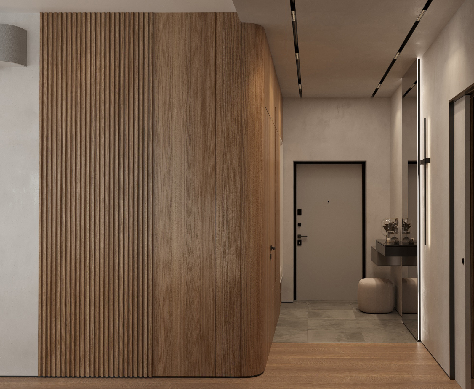 Интерьер видовой квартиры с террасой