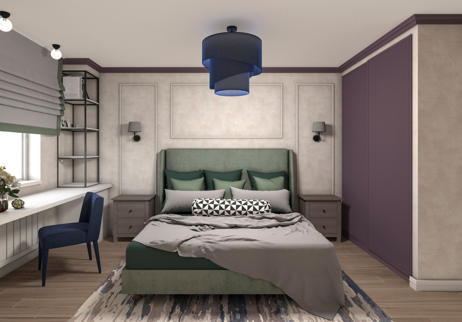 Дизайн-проект. 3-хкомнатная квартира в ЖК "Государев Дом". Видное. 2018 г.