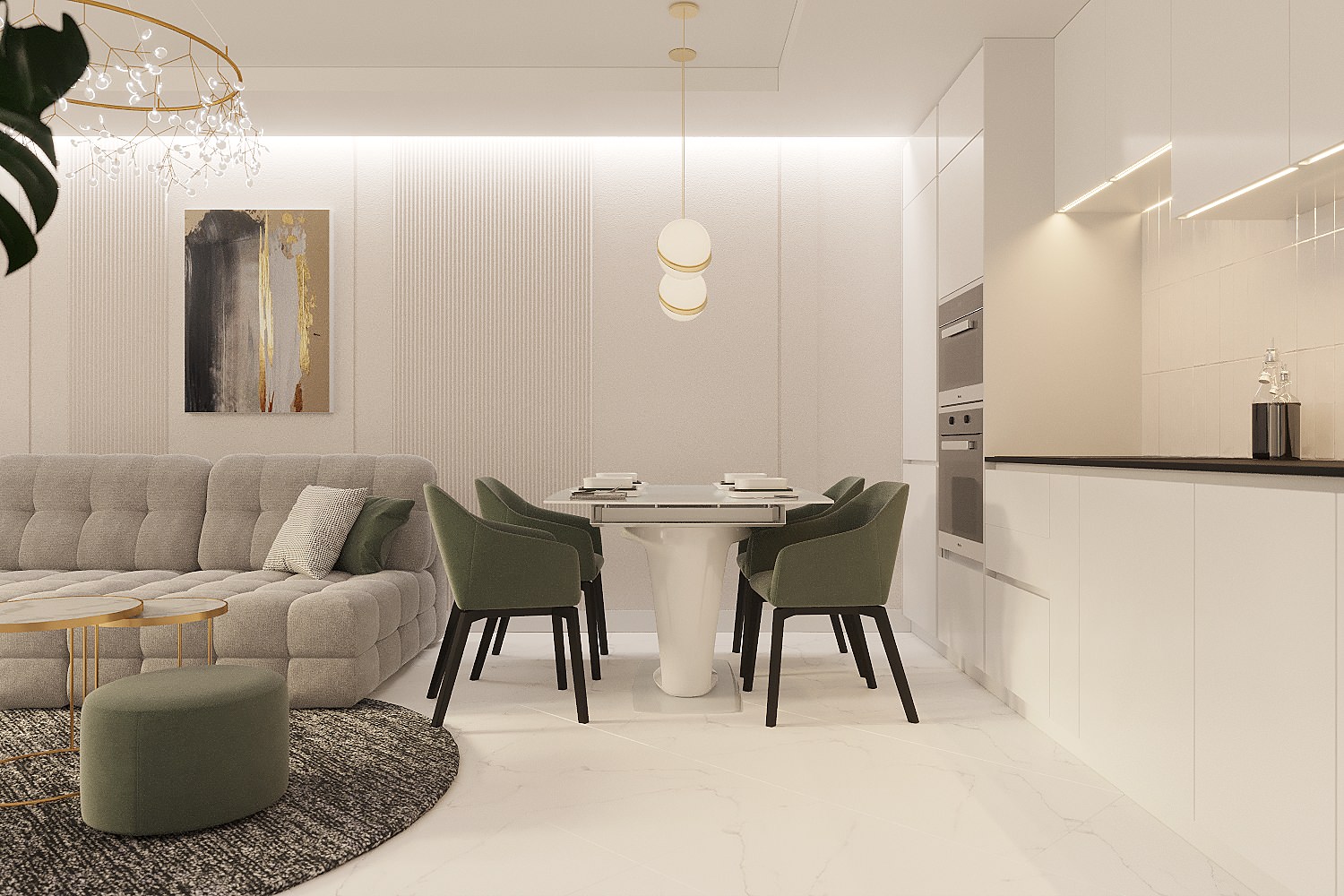 Дизайн двухкомнатной квартире в Квартале Энтузиастов