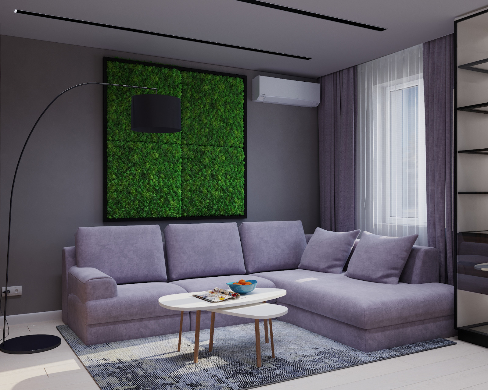 Частный дом «серые оттенки минимализма с современной классикой»