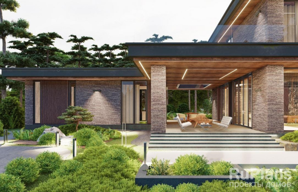 Rg5912 - Двухэтажный дом с зимним садом и гостевым флигелем