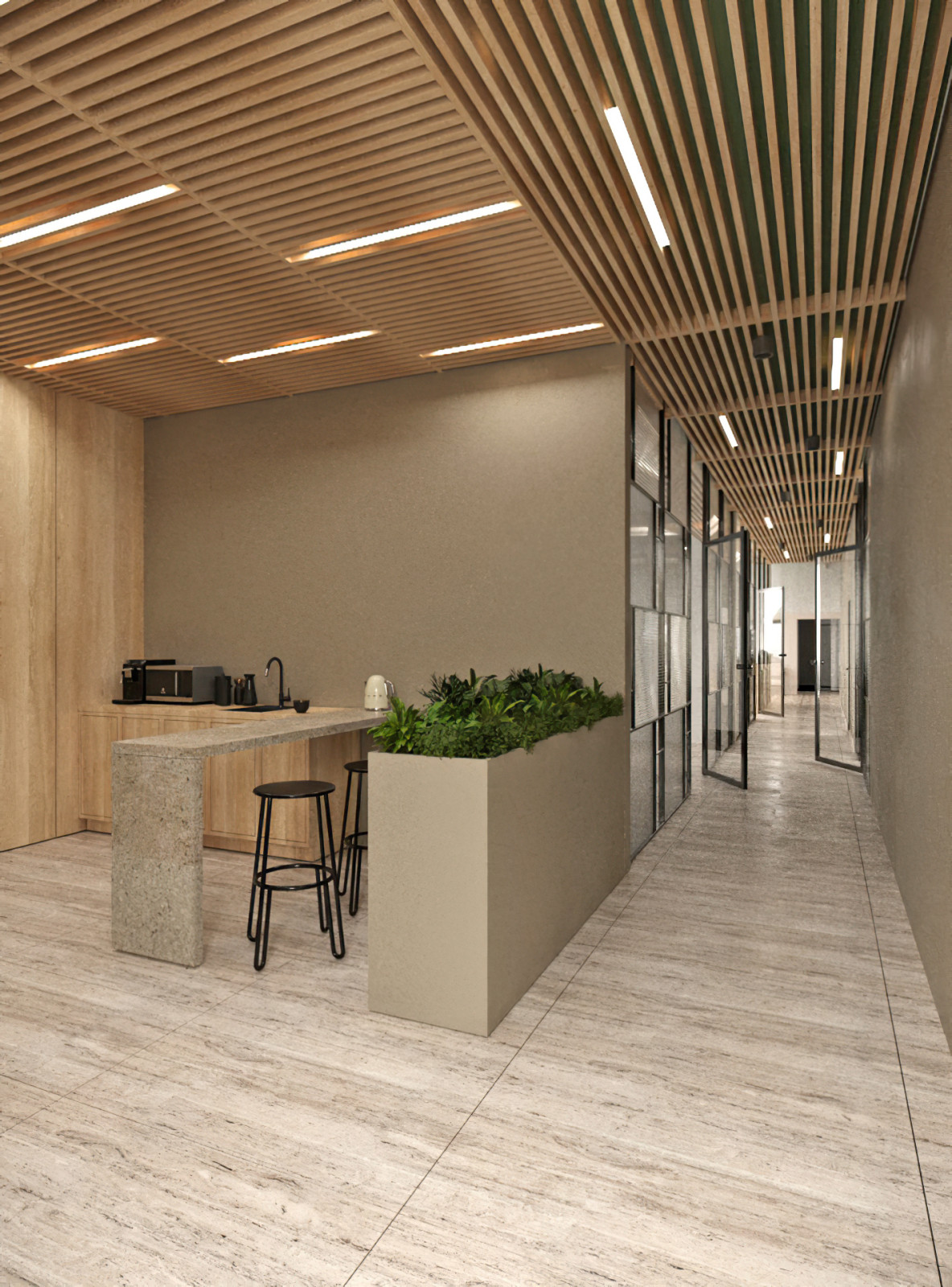 Концепция интерьера офисного здания