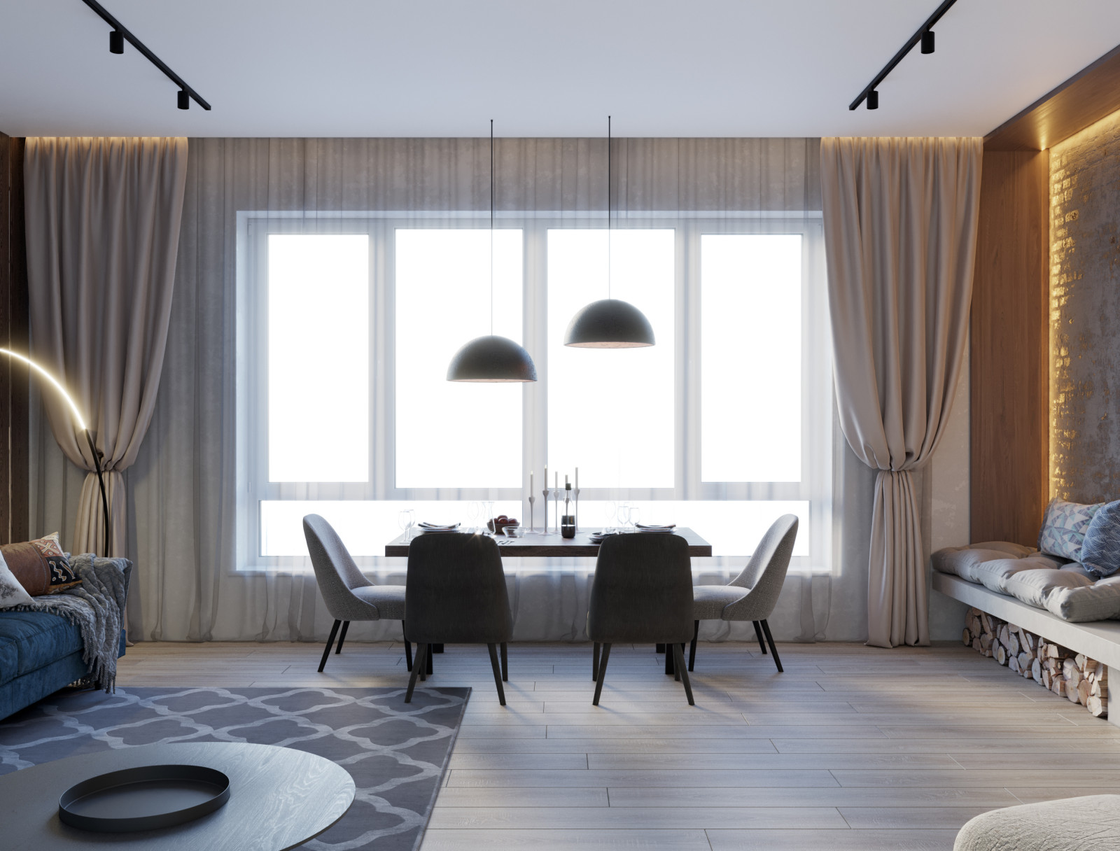 Дизайн гостиной с камином. Ставрополь