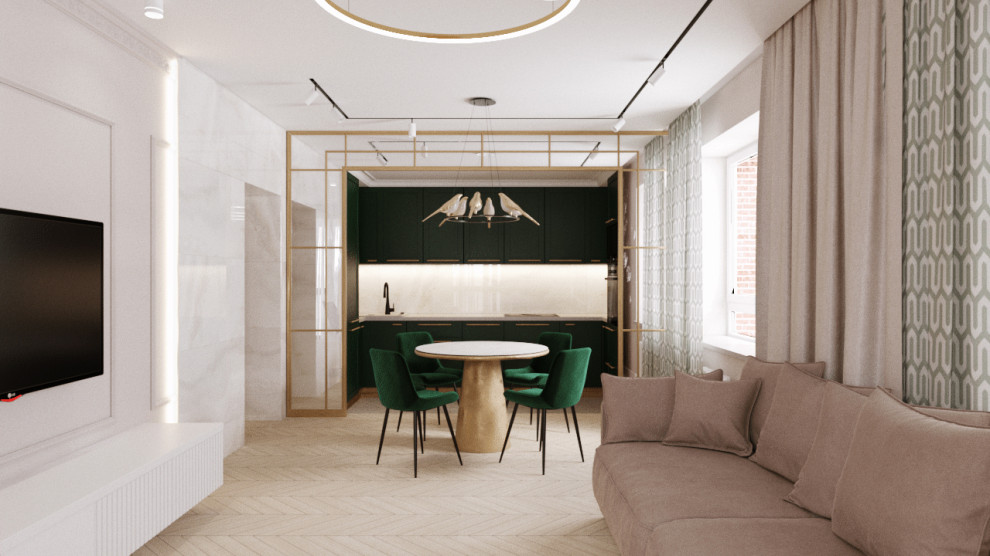 Звонкий интерьер для яркой хозяйки. Квартира в Новосибирске