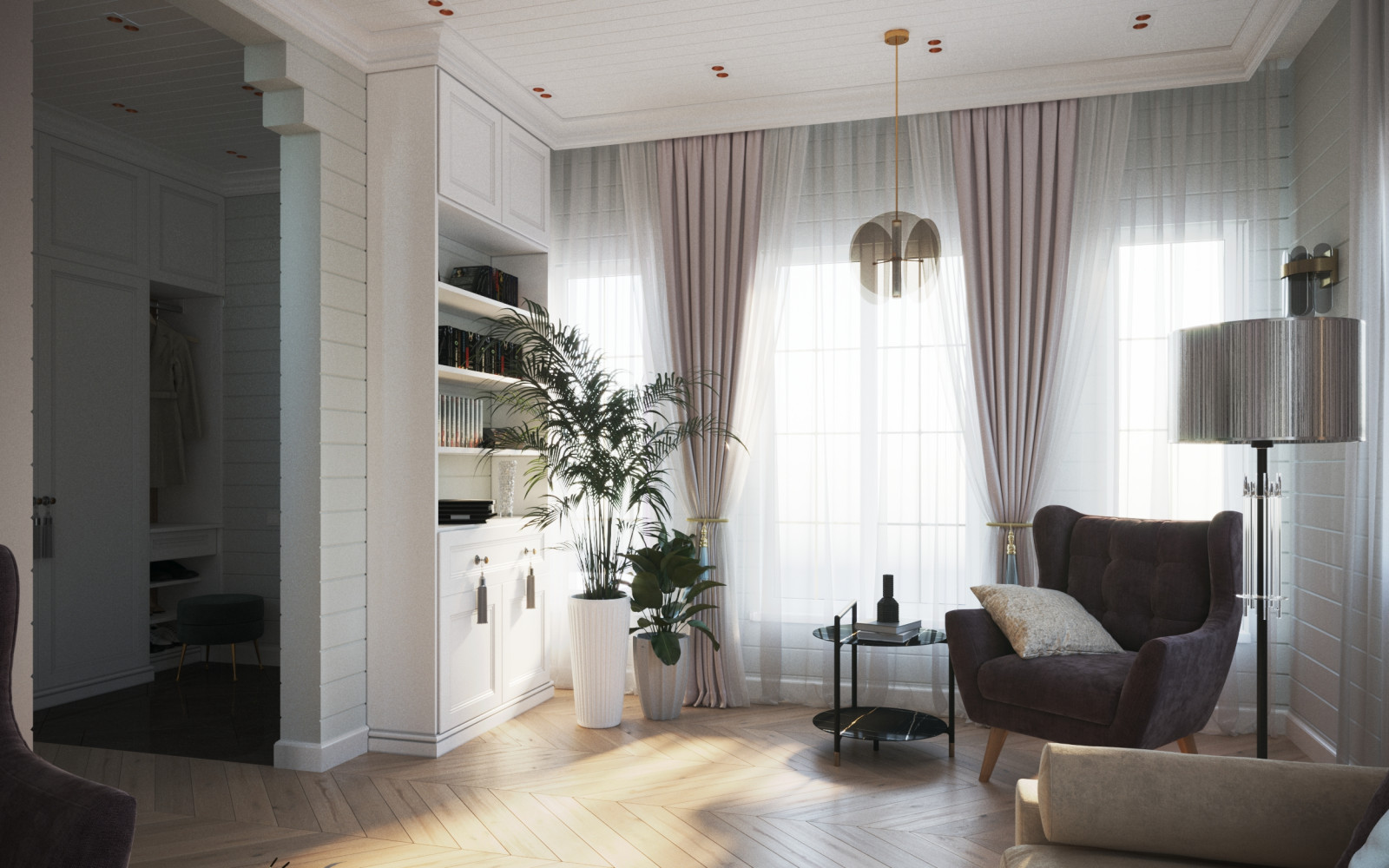 Дом из бруса 130 кв.м._ Гостиная