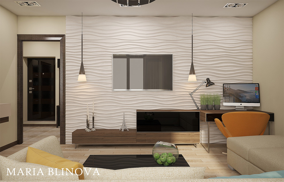 Дизайн-проект однокомнатной квартиры в ЖК Волжская Гавань в стиле минимализм