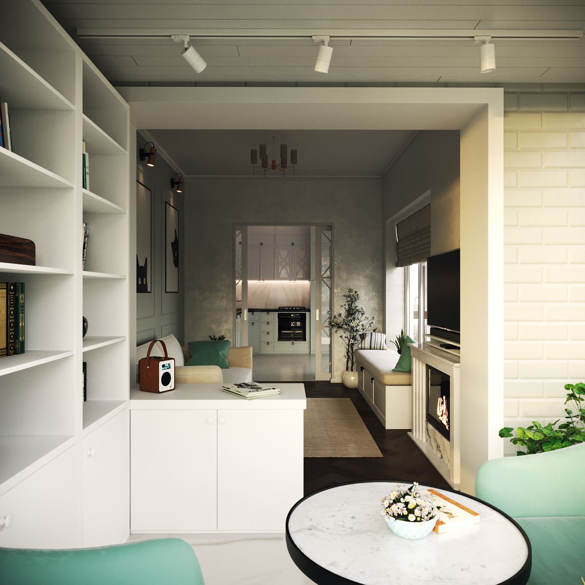 Дизайн интерьера двухкомнатной квартиры 73 м2