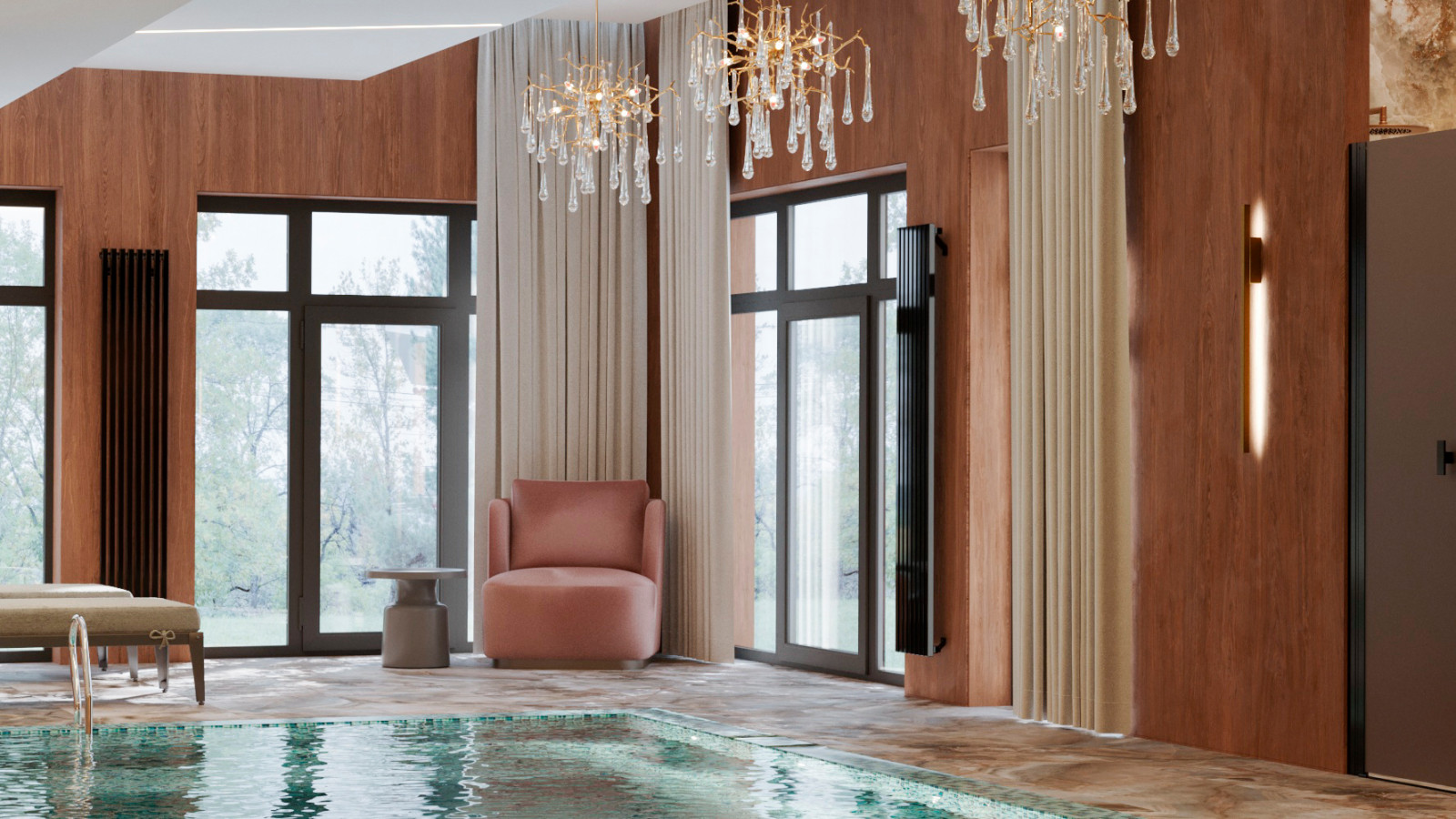 Дизайн-проект частного бассейна