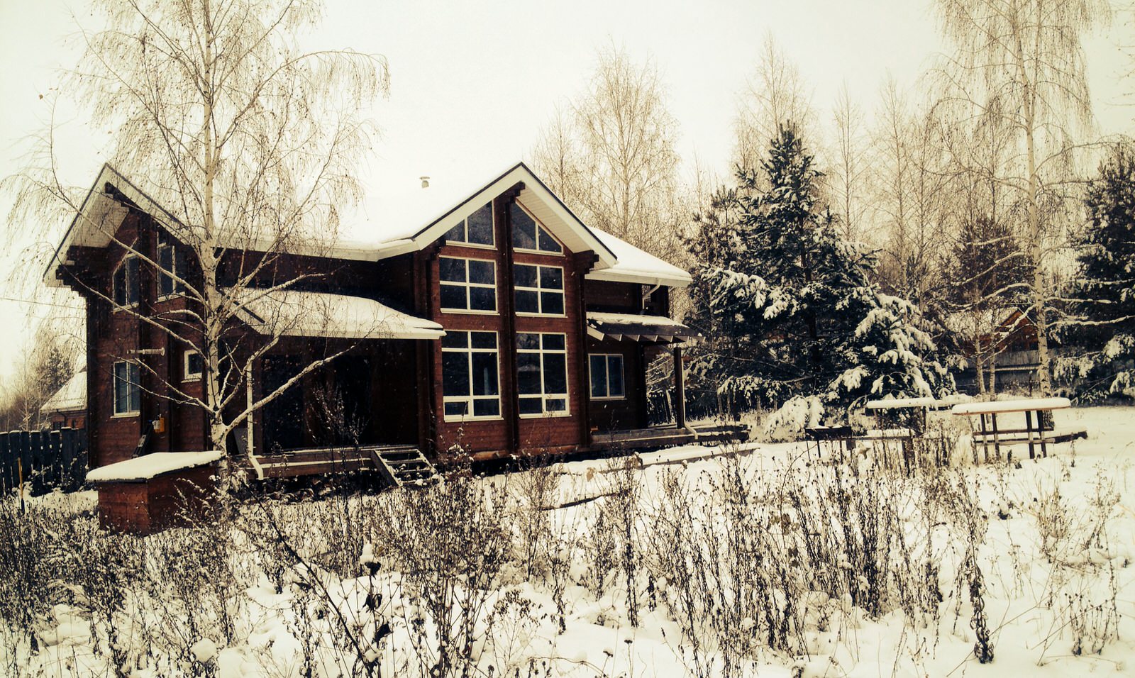 Построенный "дом двойной брус" в Заречье