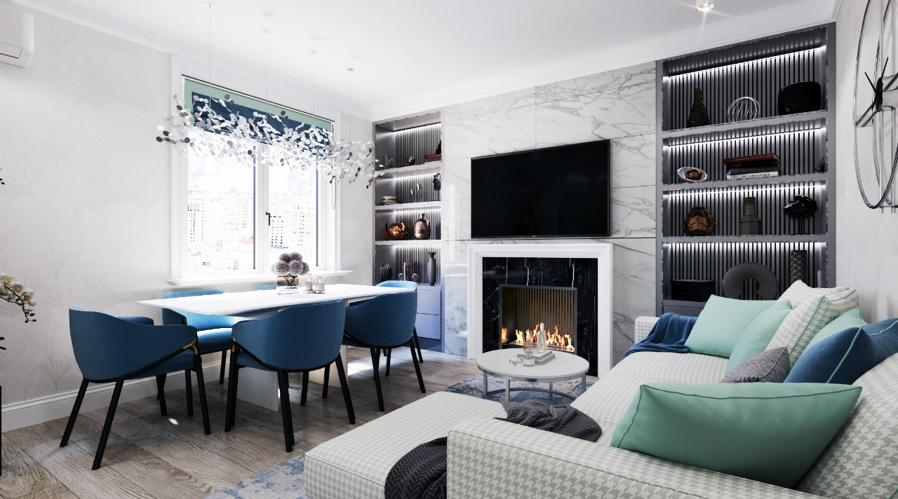 Тепло очага. Гостиная.