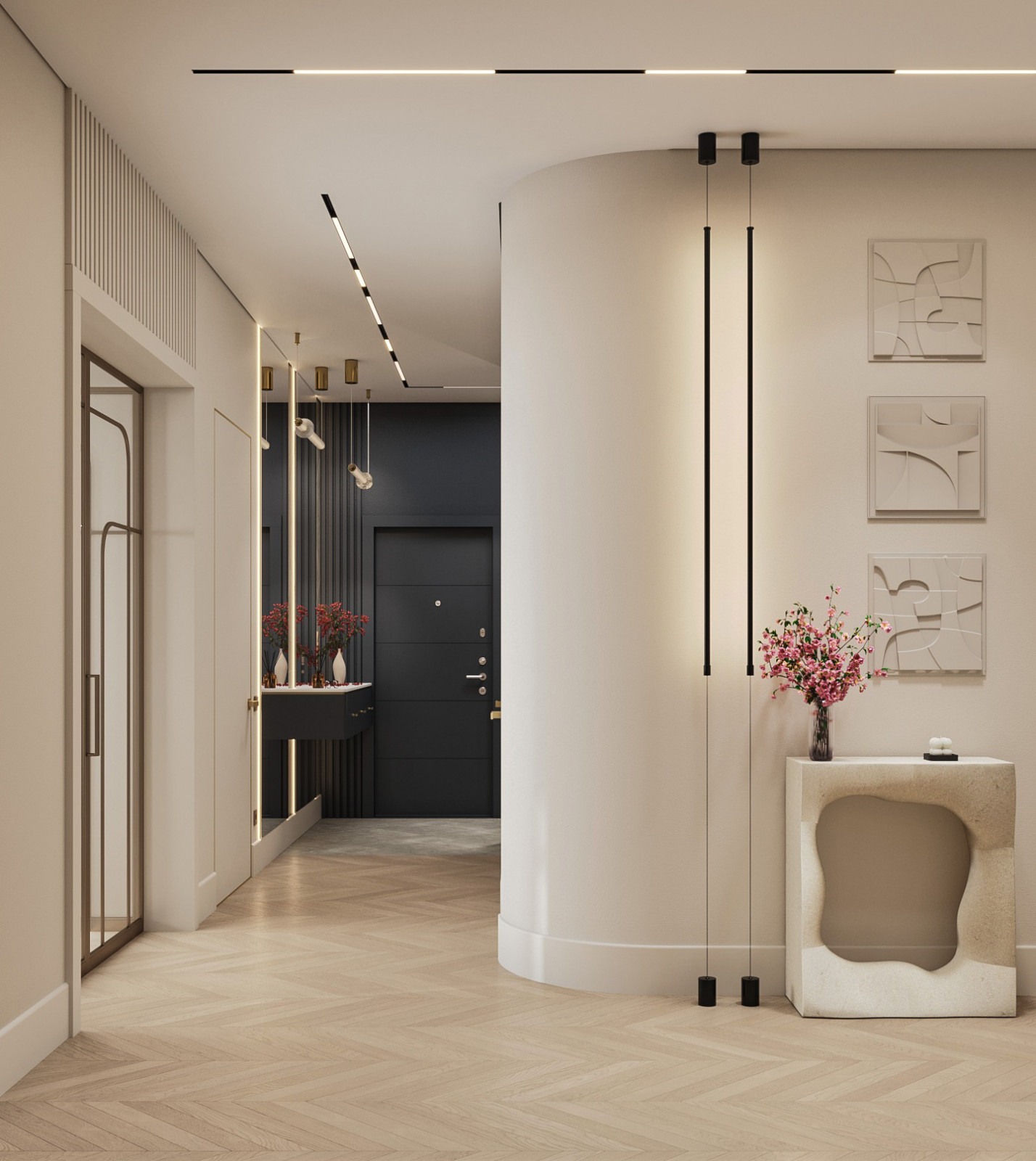 Интерьер трехкомнатной квартиры