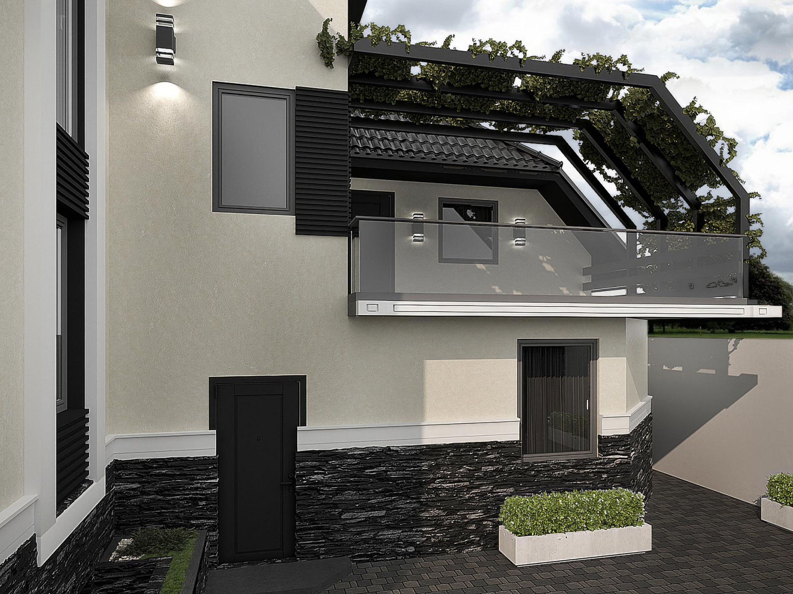 Дом с ландшафтом