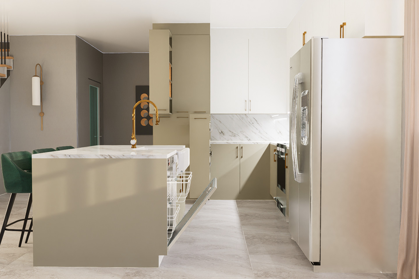 Die Küchen im Texas USA 2023. The kitchens in Texas 2023 (Render)