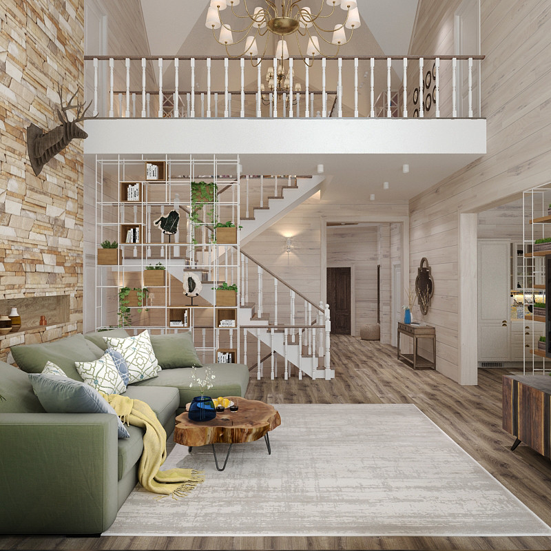 Обложка проекта: Частный дом с деревянного сруба