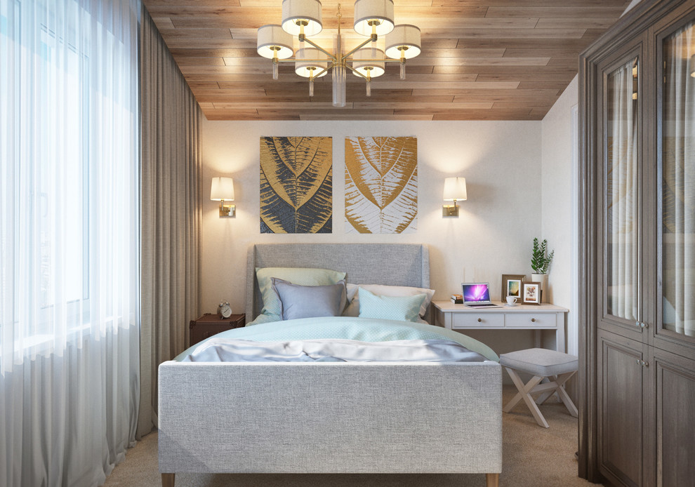 Обложка проекта: Спальня с ванной в гостевом доме в Яхроме