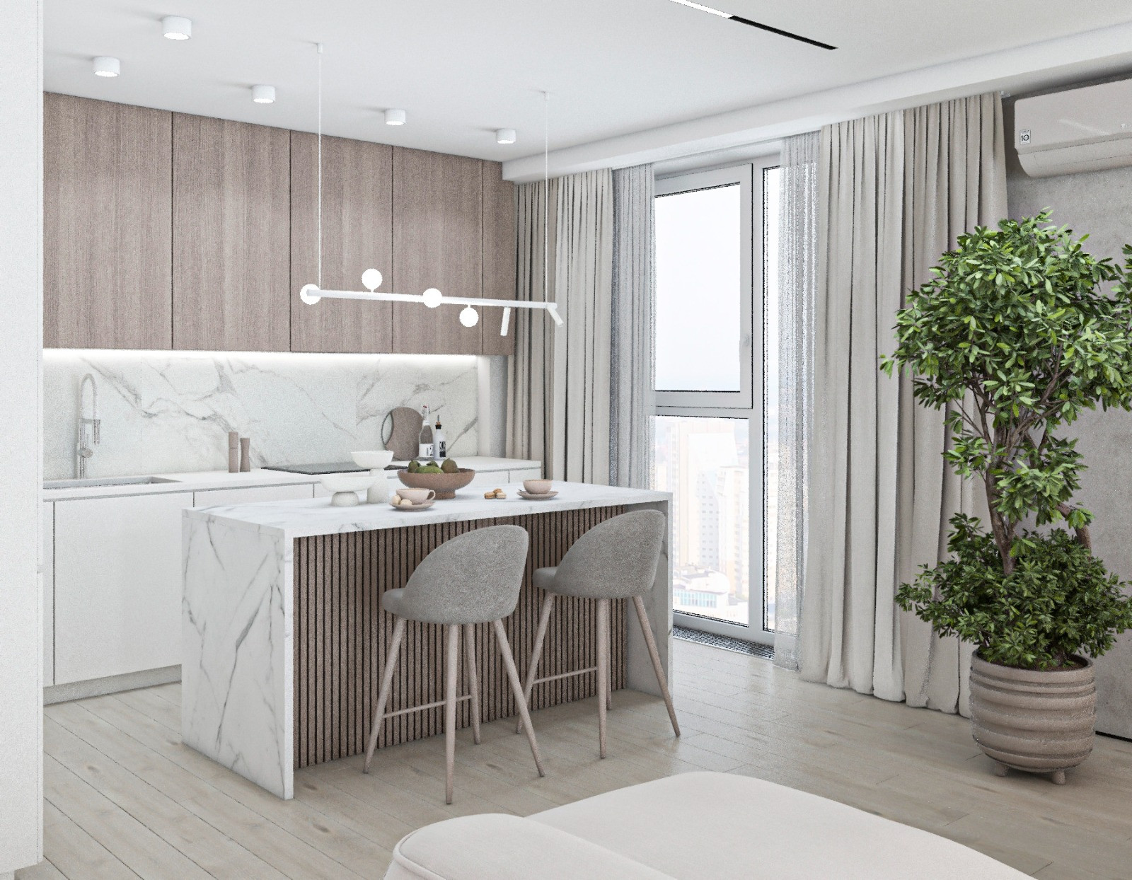 Трёхкомнатная квартира в ЖК Urban