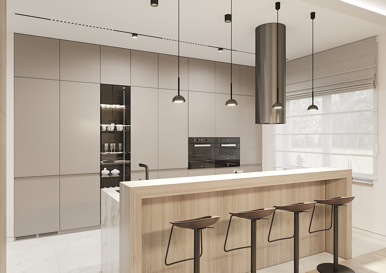 Кухня-гостиная 80м2 в частном доме