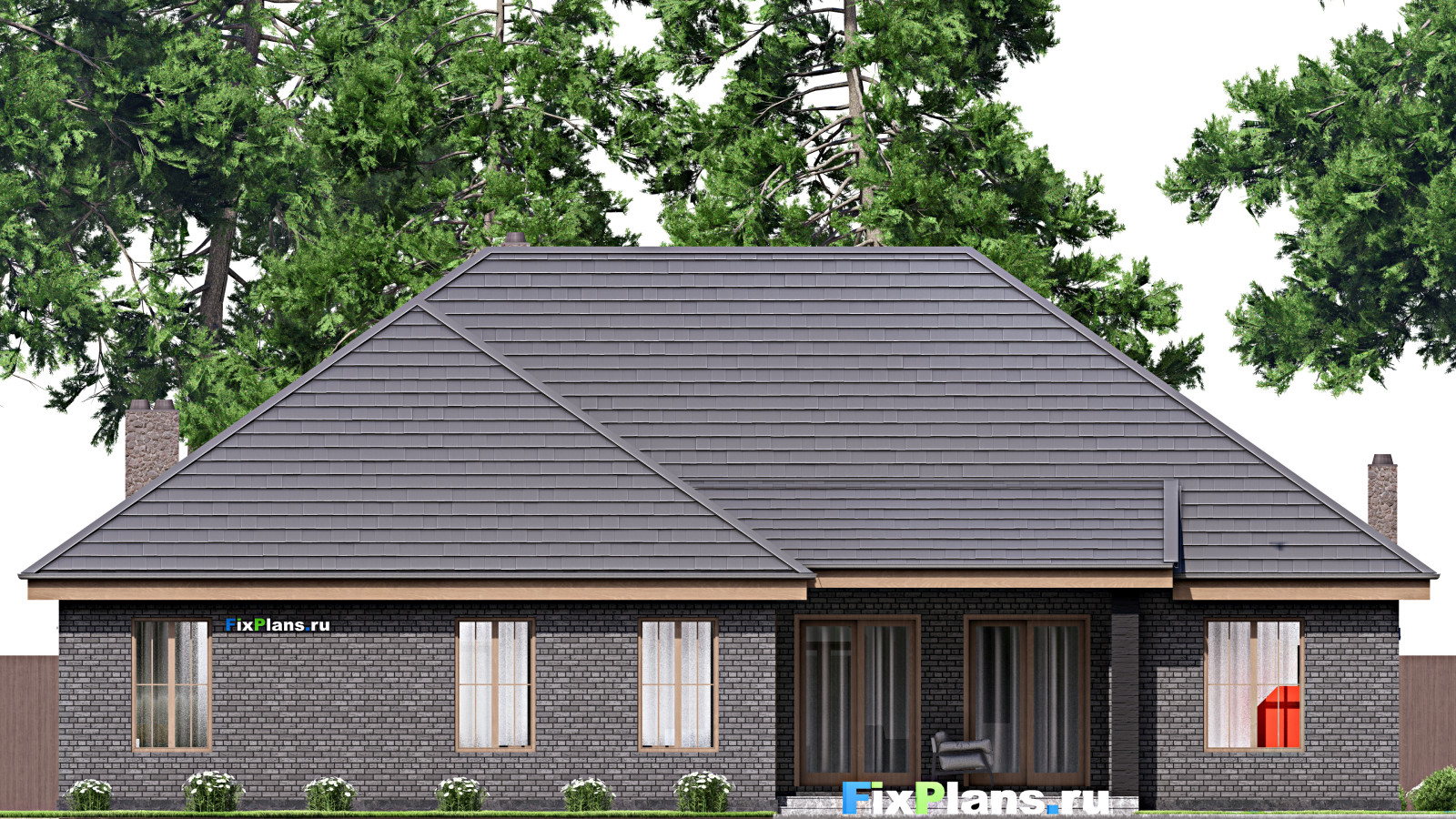 Проект одноэтажного дома 20х18м S241м2 F-16955