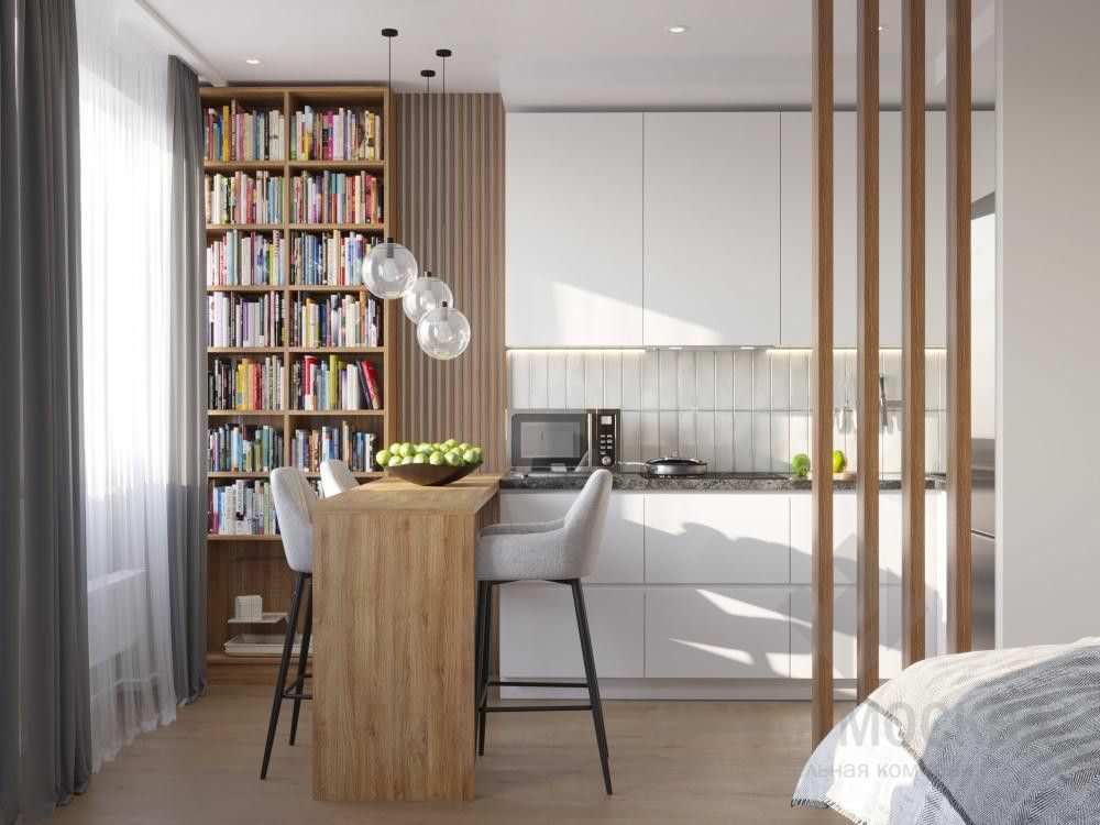 Дизайн-проект квартиры-студии 27 кв.м в ЖК «Москвичка»