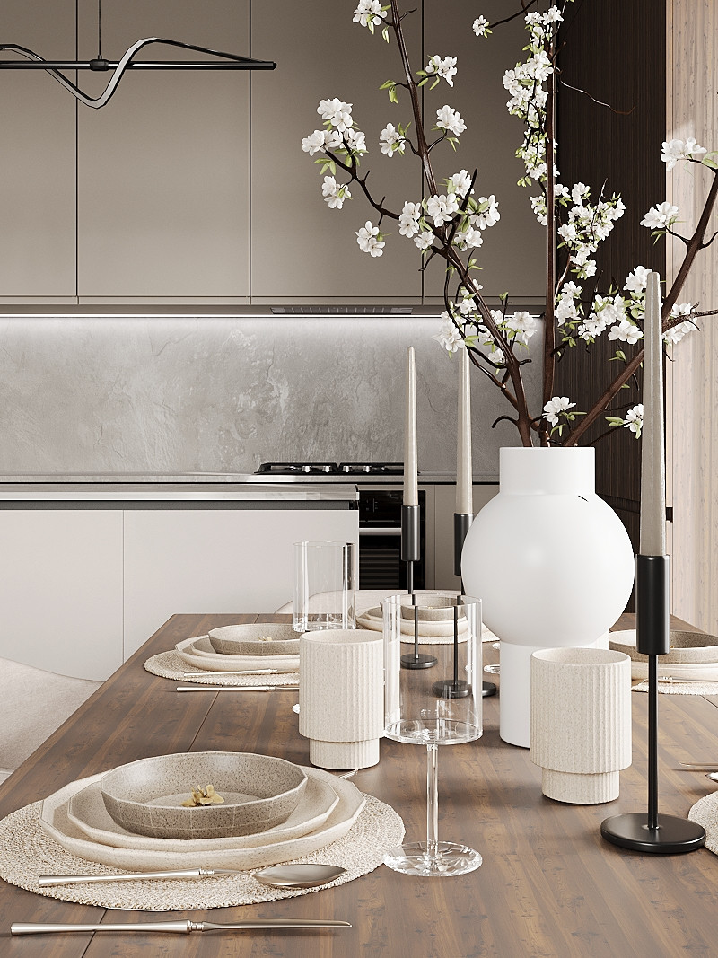 Кухня-гостиная в загородном доме