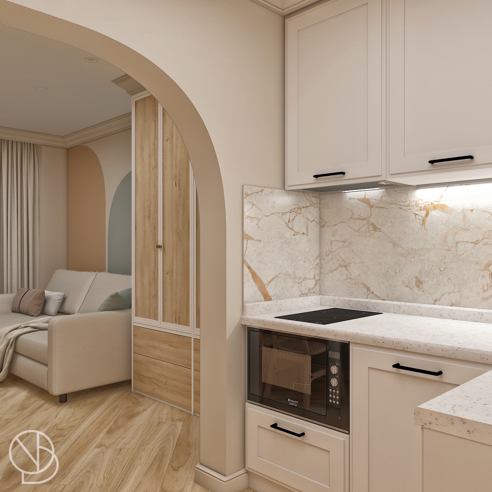 Дизайн-проект квартиры в ЖКК Морская Симфония для сдачи в аренду