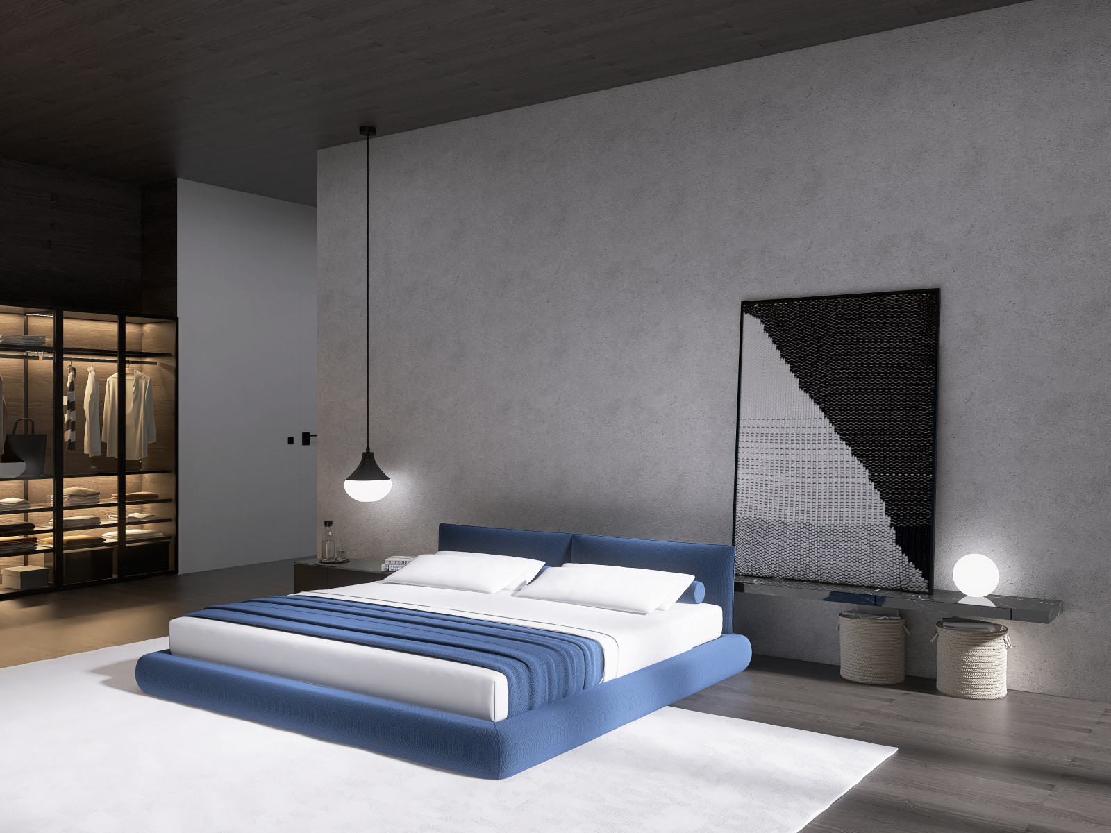 Спальня с атмосферой спокойствия интерьер мастер блока спальни с ванной