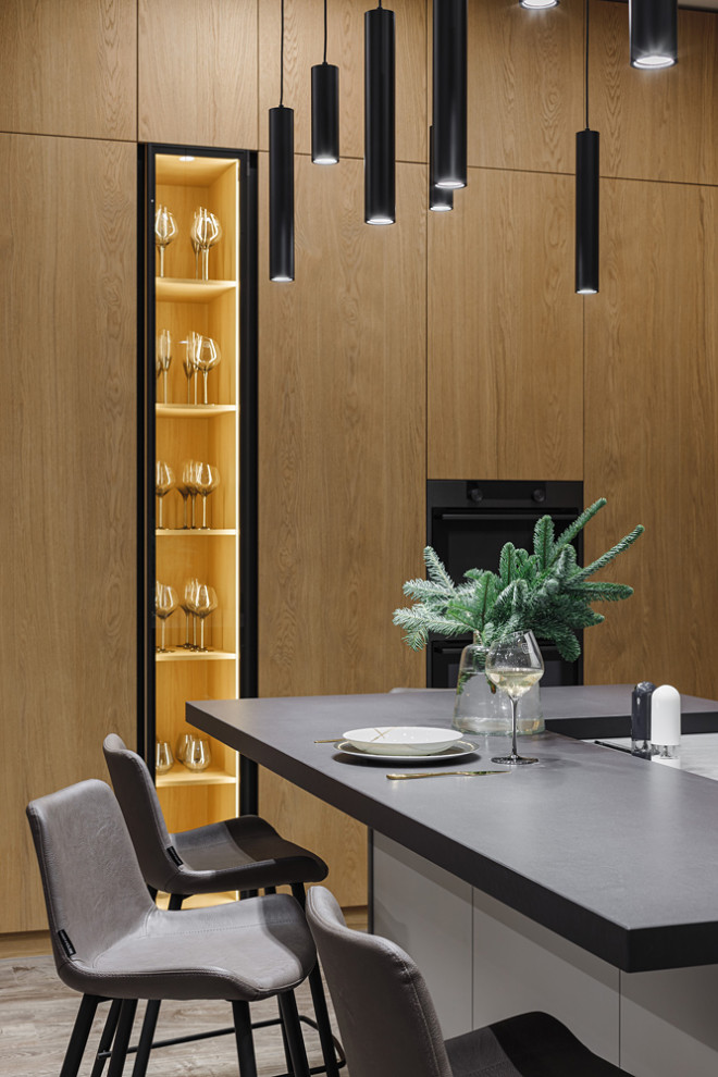 Кухня гостиная в загородном доме