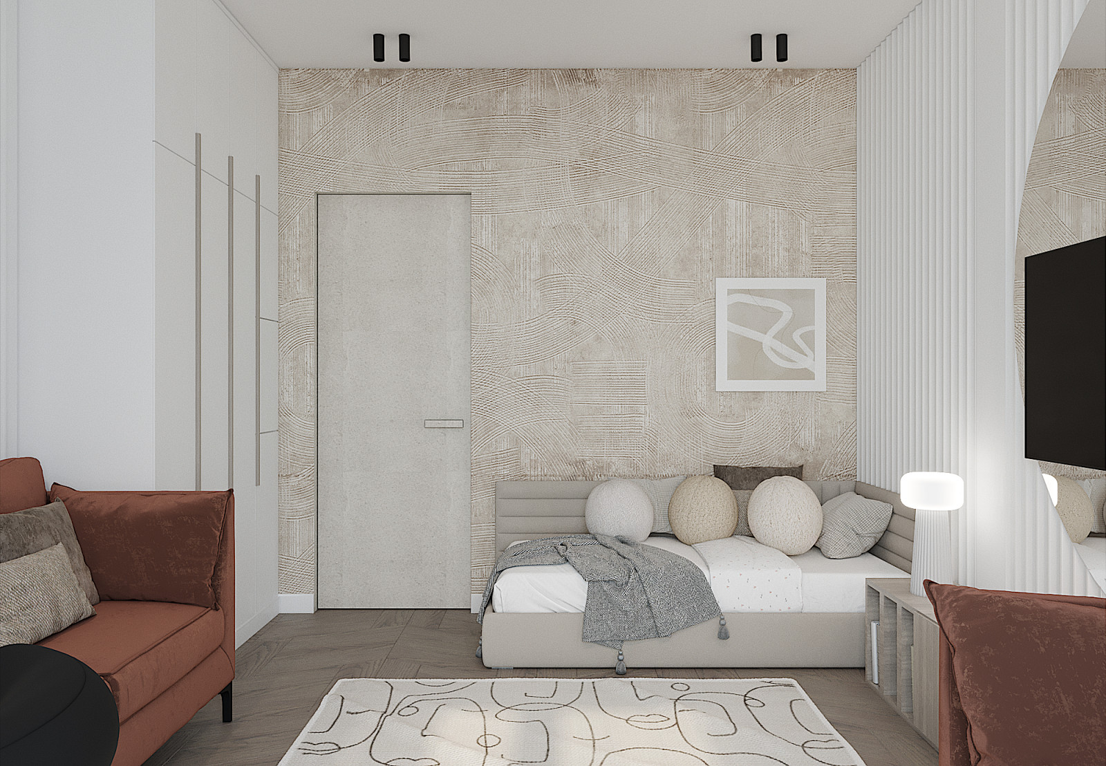 Интерьер 3-комнатной квартиры в ЖК Verona