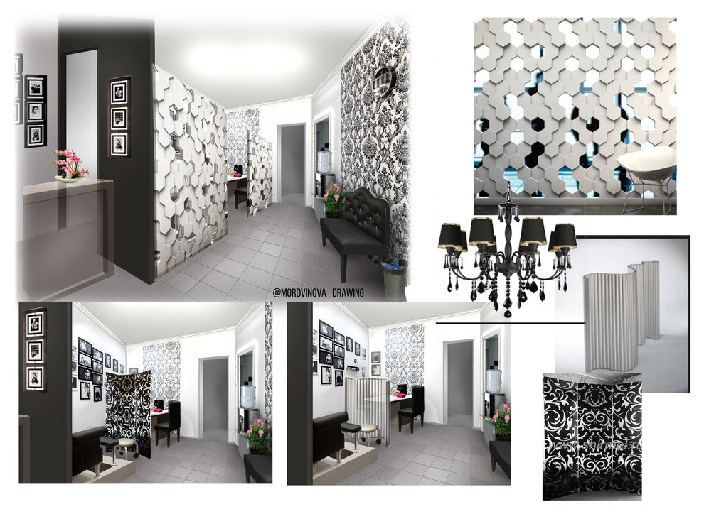Дизайн-концепт для салона красоты Сахарин.