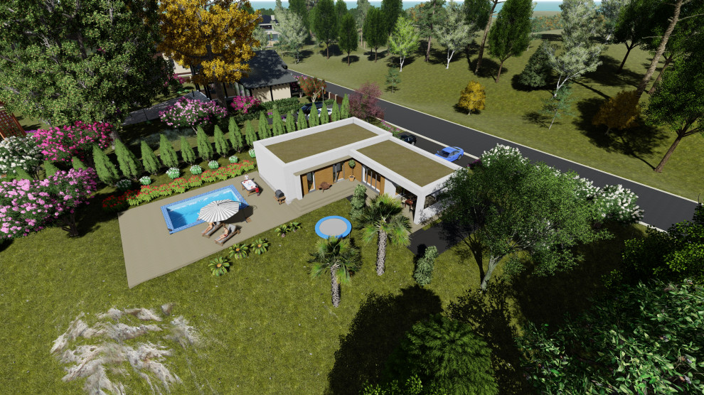 Дом на берегу моря с бассейном