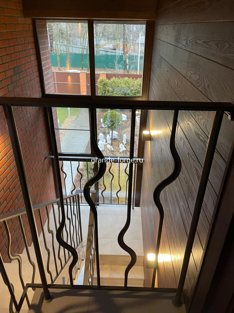 Обложка проекта: Лестница, кованое ограждение, фабрика Grande forge (Франция), коллекция "Рондо"
