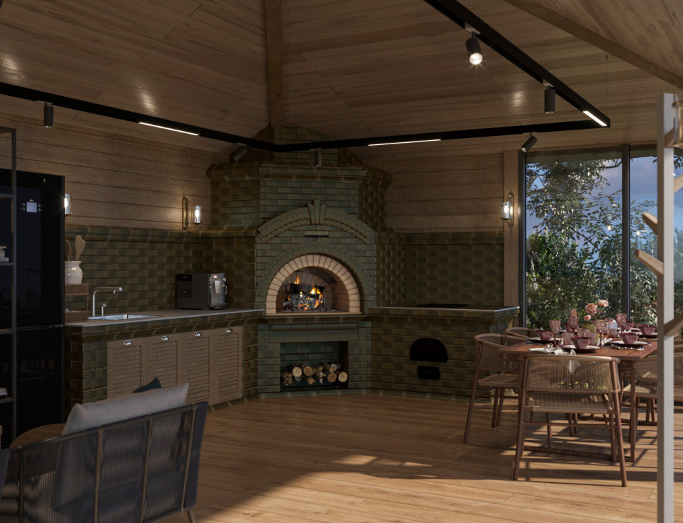 Беседка в продолжении проекта дома по Васту