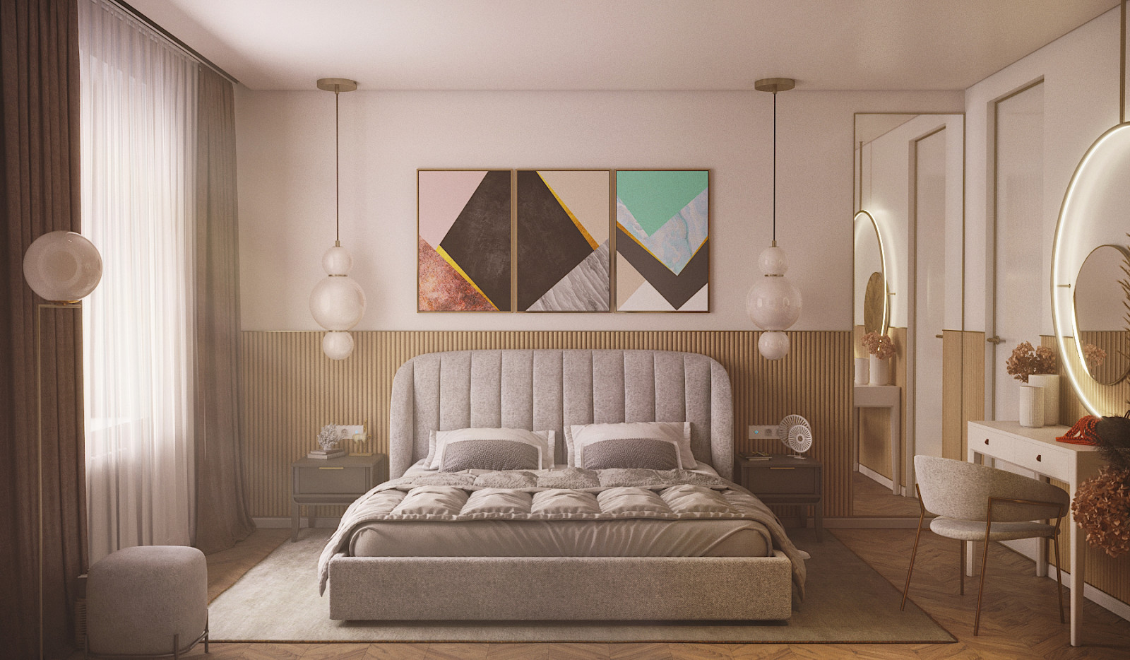 Обложка проекта: Дизайн-проект квартиры 120 кв.м. Спальня/Гардеробная