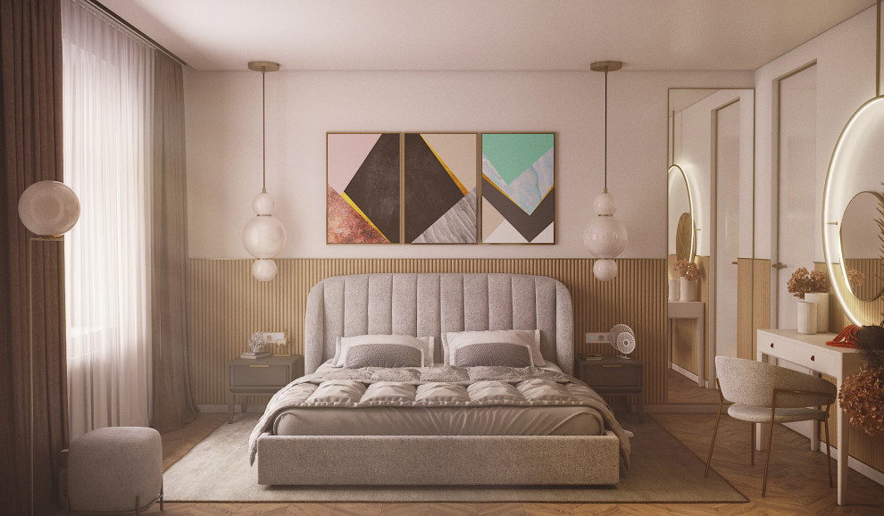 Обложка проекта: Дизайн-проект квартиры 120 кв.м.  Спальня/Гардеробная