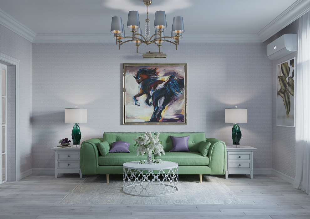 Обложка проекта: Дизайн интерьеров гостиной в г. Нижний Новгород в ЖК Пражский квартал