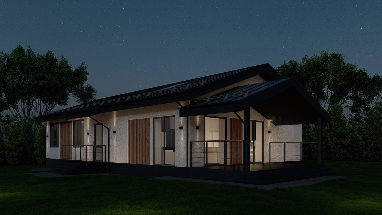 Обложка проекта: Двухэтажный дом на узком участке