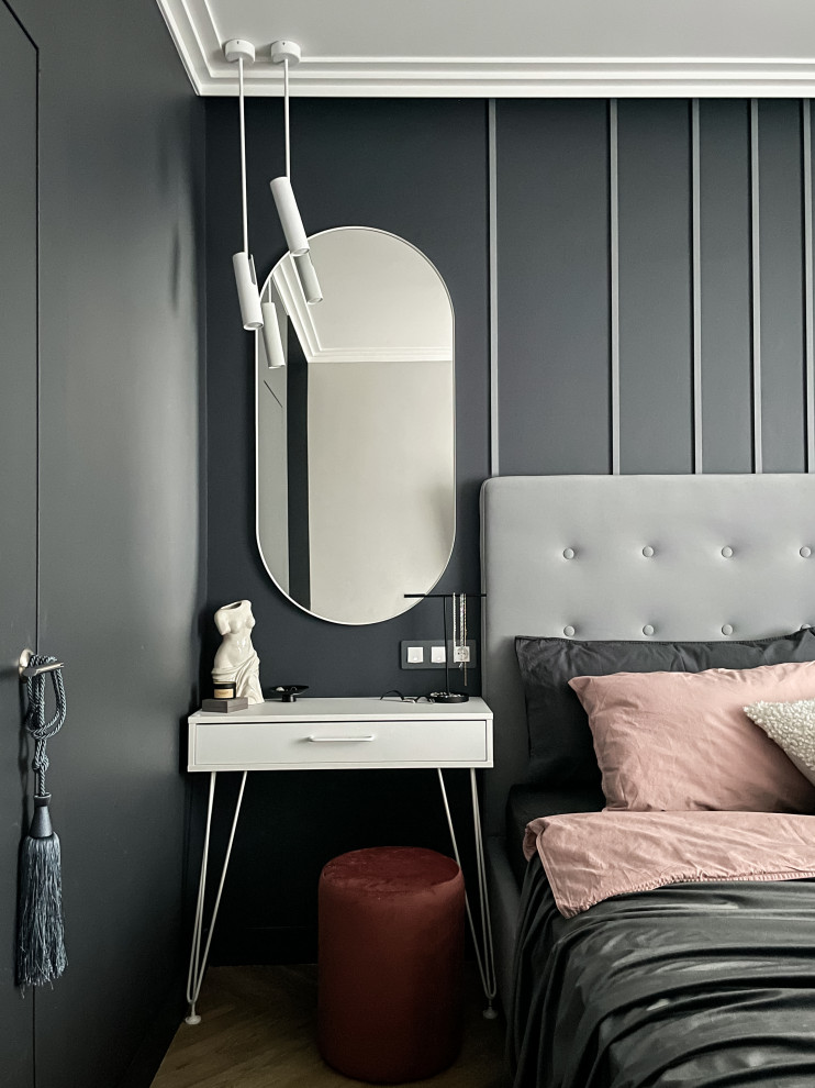 Реализация спальни в проекте трехкомнатной квартиры г. Люберцы ул. Юности