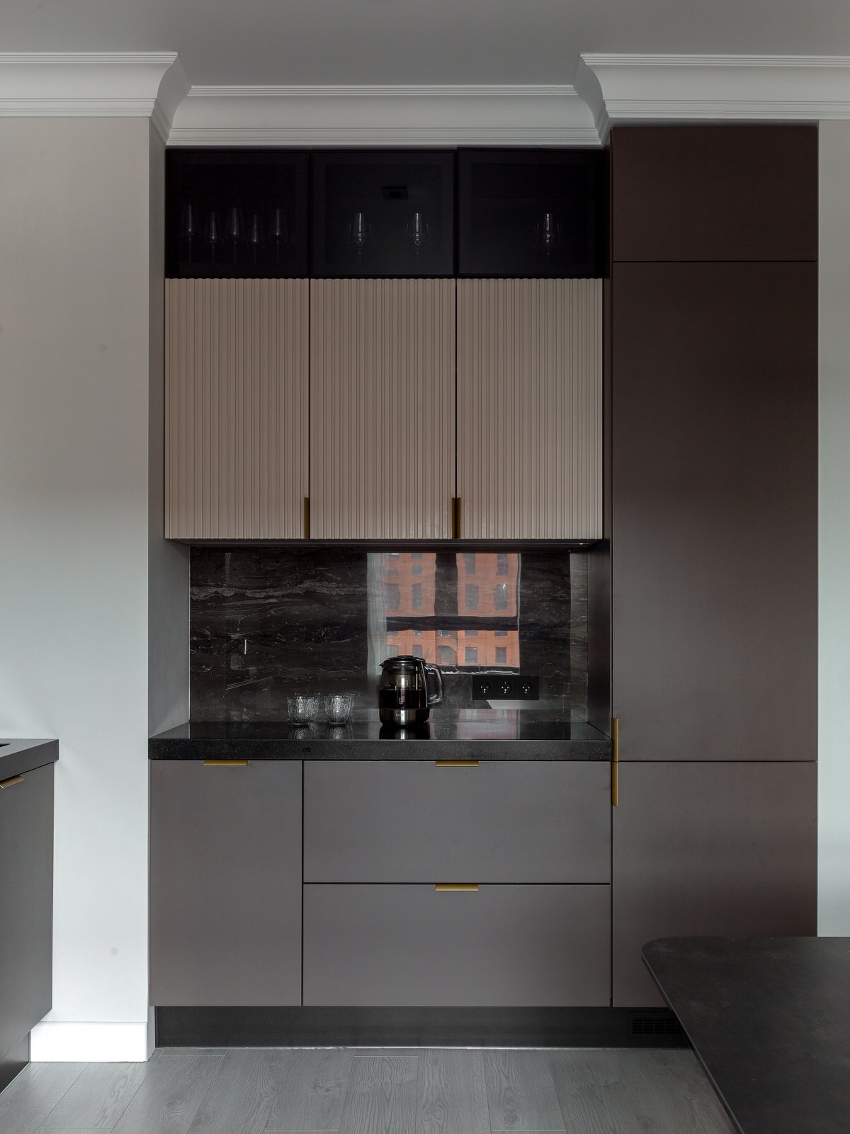 Эмалевые фасады МДФ с фрезеровкой