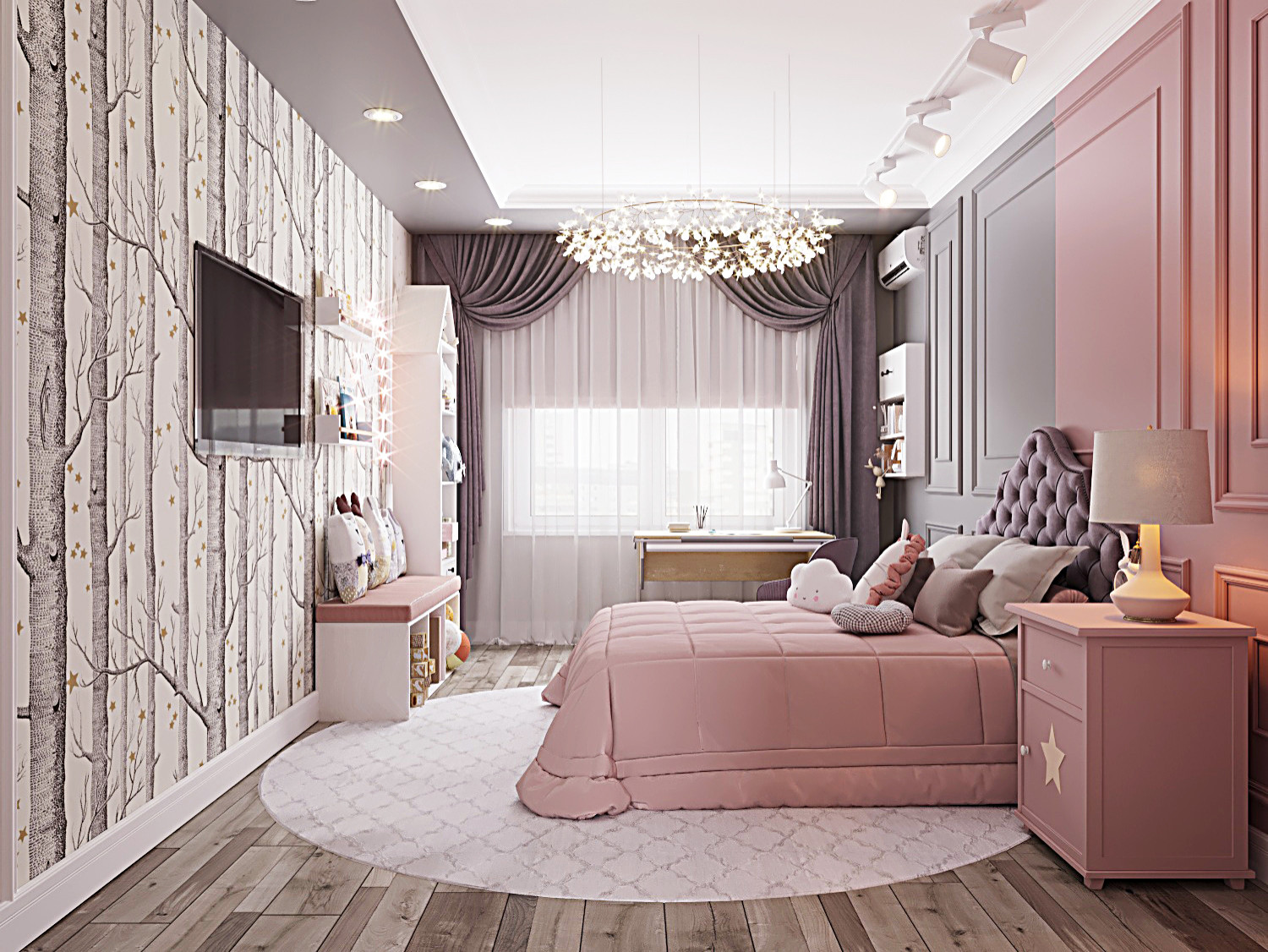 ЖК Русский Авангард, 100м2, детская для девочки