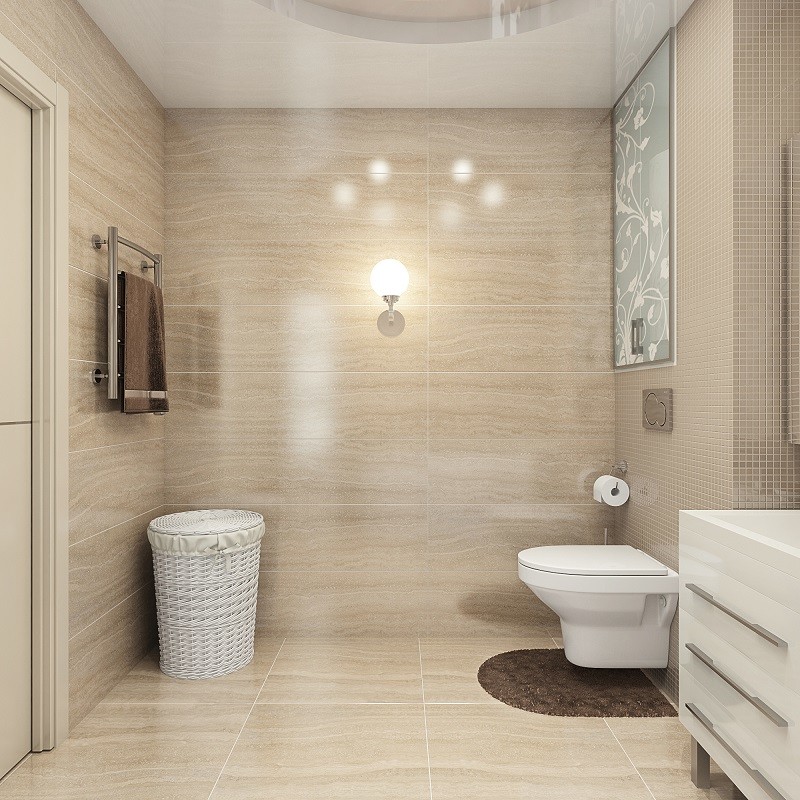 ВАННАЯ СО СТЕКЛЯННЫМ ШКАФОМ