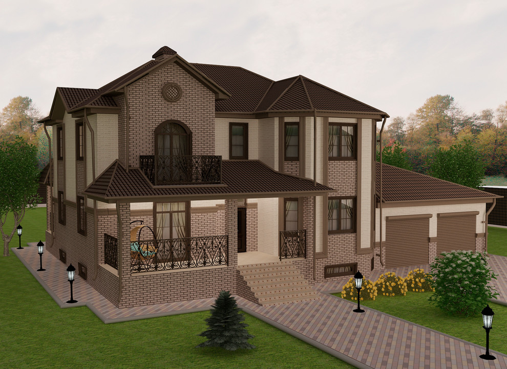 Обложка проекта: 2-х этажный коттедж